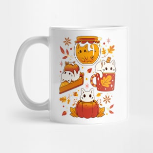 Pumpkin Party Kittens - Fall Cats Mug